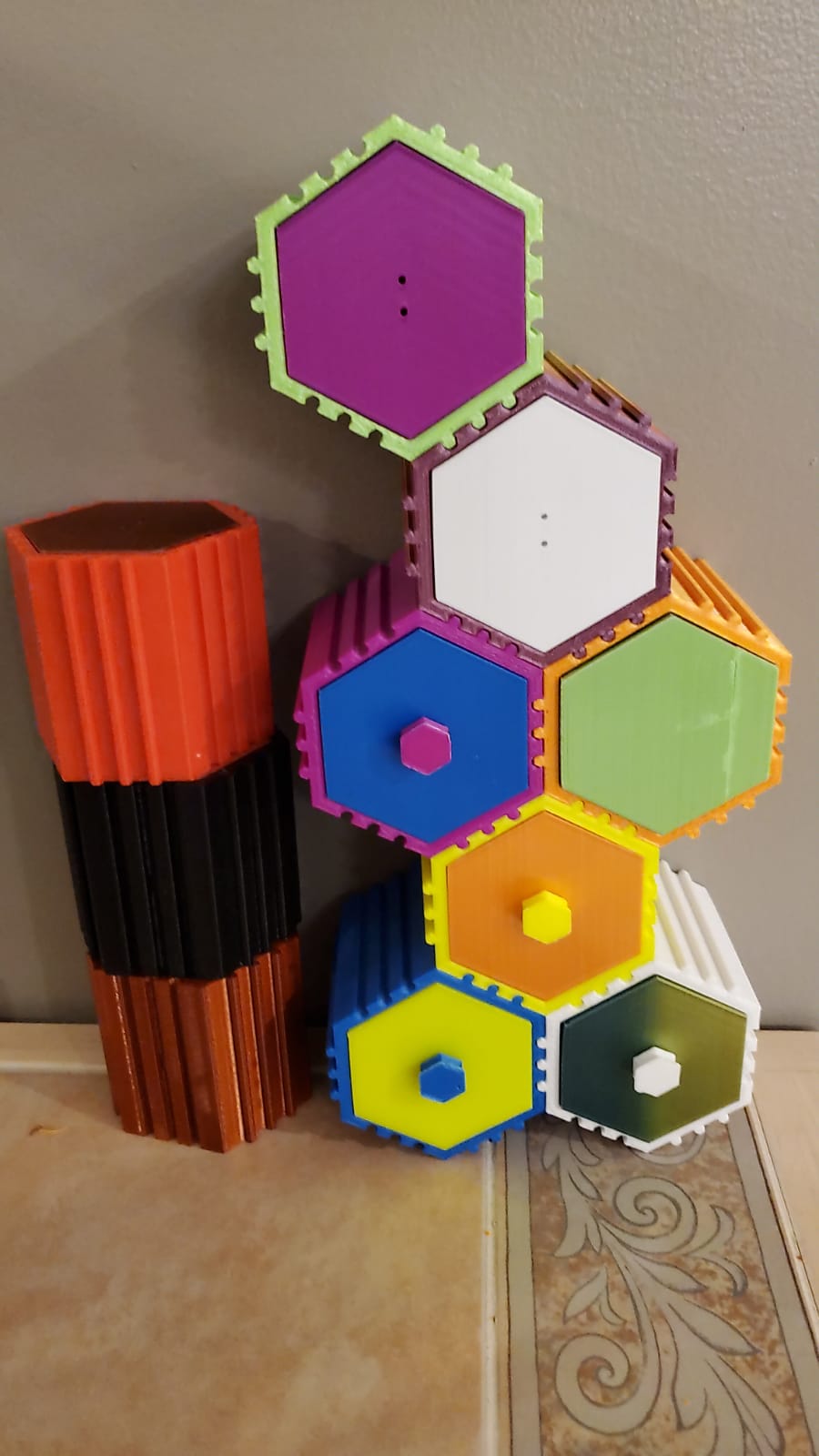 Modular 3D printed hex drawers