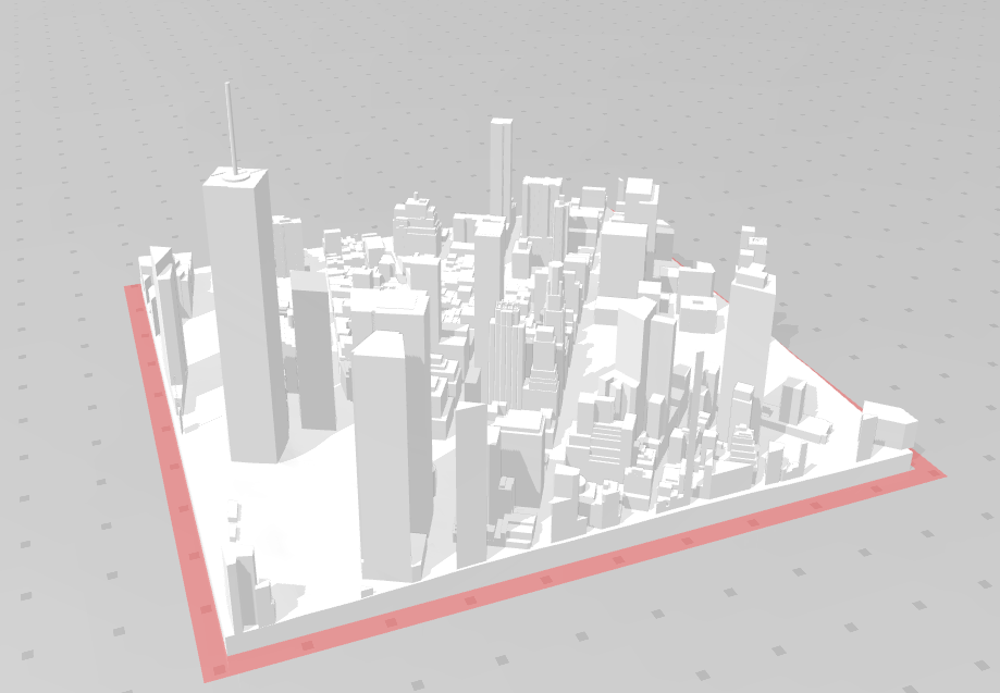 3D model of New
                York City